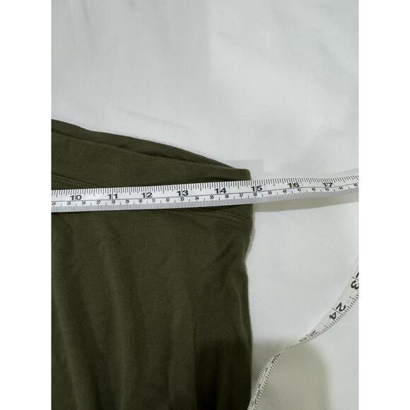 Free People Shindig Olive Green One Shoulder Tie Tank Top- Size Large - Picture 8 of 9